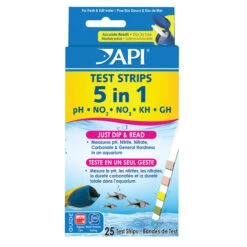 API 5 In 1 Aquarium Test Strips - 25 Pk