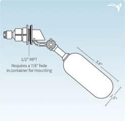 Aquatic Life Float Valve Kit Aquarium Filter Parts - 1/4 In
