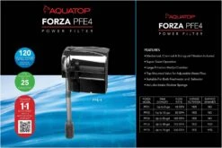 Aquatop Forza Hang-On Power External Aquarium Filter - Black - 25 - 40 Gal -Pets-Fish Shop aquatop forza hang on power external aquarium filter black 25 40 gal 712285