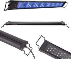 Aquatop Skyaqua Actinic Blue LED Aquarium Light Fixture - Blue - 12 - 18 In -Pets-Fish Shop aquatop skyaqua actinic blue led aquarium light fixture blue 12 18 in 174697