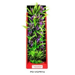 Aquatop Vibrant Garden Plant Boxed Plastic Aquarium Plant - Purple - 16