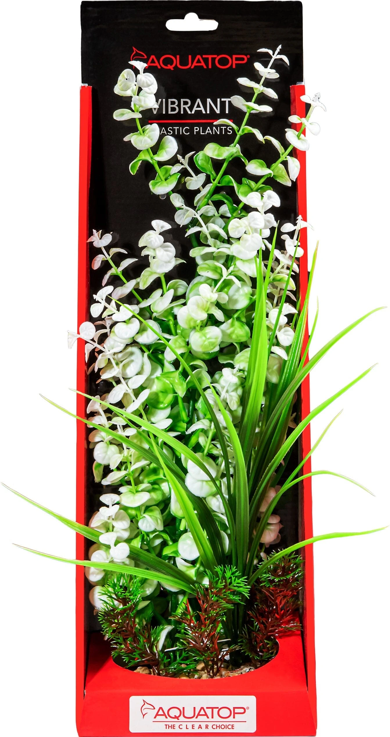Aquatop Vibrant Wild Plant Boxed Plastic Aquarium Plant - White - 16 1 Aquatop Vibrant Wild Plant Boxed Plastic Aquarium Plant - White - 16