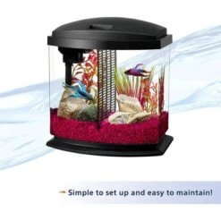 Aqueon LED BettaBow - Black - 2.5 Gal -Pets-Fish Shop aqueon led bettabow black 25 gal 676284