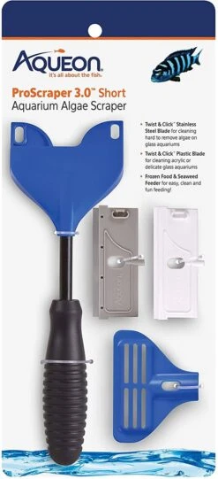 Aqueon ProScraper 3.0 - Short Aquarium Algae Scraper