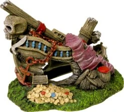 Exotic Environments Sunken Ships Bow Resin Aquatics Decoration - Green/Brown - Medium