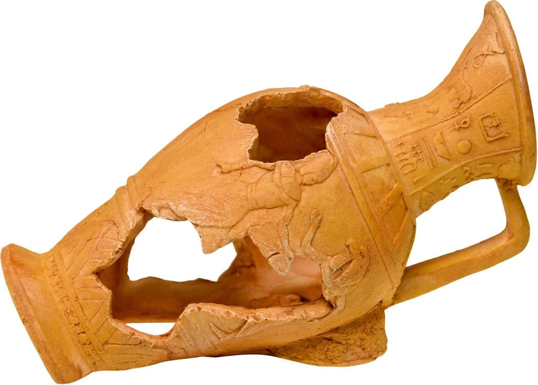 Exotic Environments Terra Cotta Egyptian Vase Resin Aquatics Decoration - Beige - Small 1 Exotic Environments Terra Cotta Egyptian Vase Resin Aquatics Decoration - Beige - Small