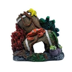Glofish Barrels Decor Resin Aquatics Decoration