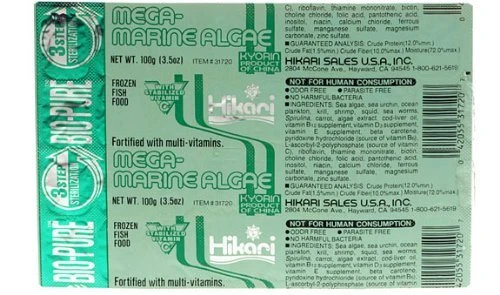 Hikari Bio-Pure Frozen Mega-Marine Algae - Cubes - 3.5 Oz - Pack Of 12 1 Hikari Bio-Pure Frozen Mega-Marine Algae - Cubes - 3.5 Oz - Pack Of 12