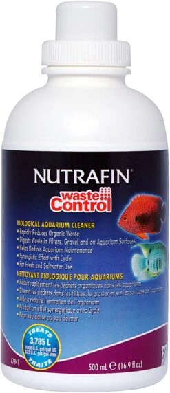 NutraFin Waste Control Biological Aquarium Cleaner - 16.9 Fl Oz