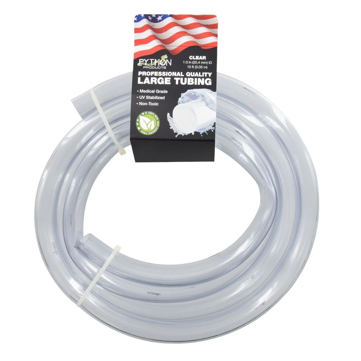 Python Professional Quality Large Tubing - Clear - 1" ID - 50 Feet 1 Python Professional Quality Large Tubing - Clear - 1" ID - 50 Feet