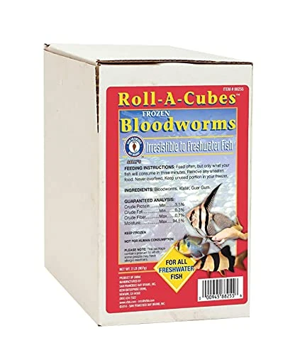 San Francisco Bay Brand Frozen Bloodworms - 216 Cubes - 2 Lb 1 San Francisco Bay Brand Frozen Bloodworms - 216 Cubes - 2 Lb