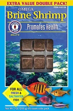 San Francisco Bay Brand Frozen Omega Brine Shrimp - 60 Cubes - 7 Oz
