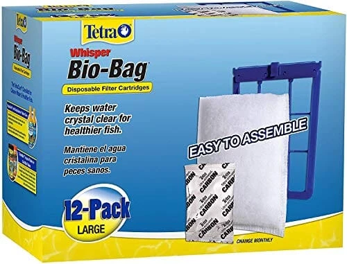 Tetra Whisper Unassembled Bio Bag Cartridge Aquarium Filter Insert - Large - 12 Pack 1 Tetra Whisper Unassembled Bio Bag Cartridge Aquarium Filter Insert - Large - 12 Pack